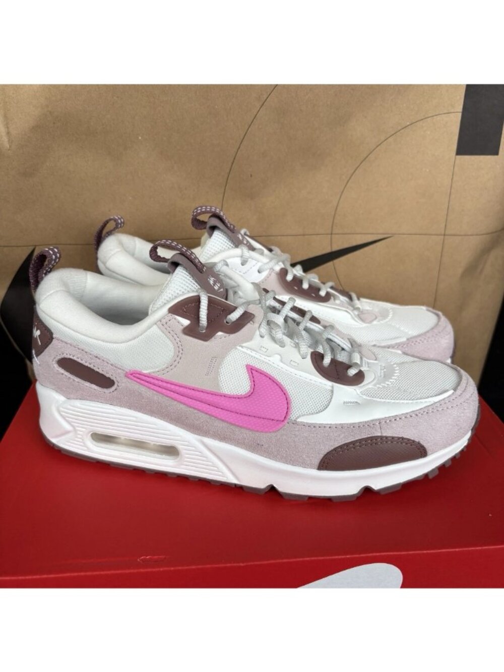 NEW Nike Air Max 90 Futura Platinum Violet Pink Womens FZ3619-019 Size 9.5